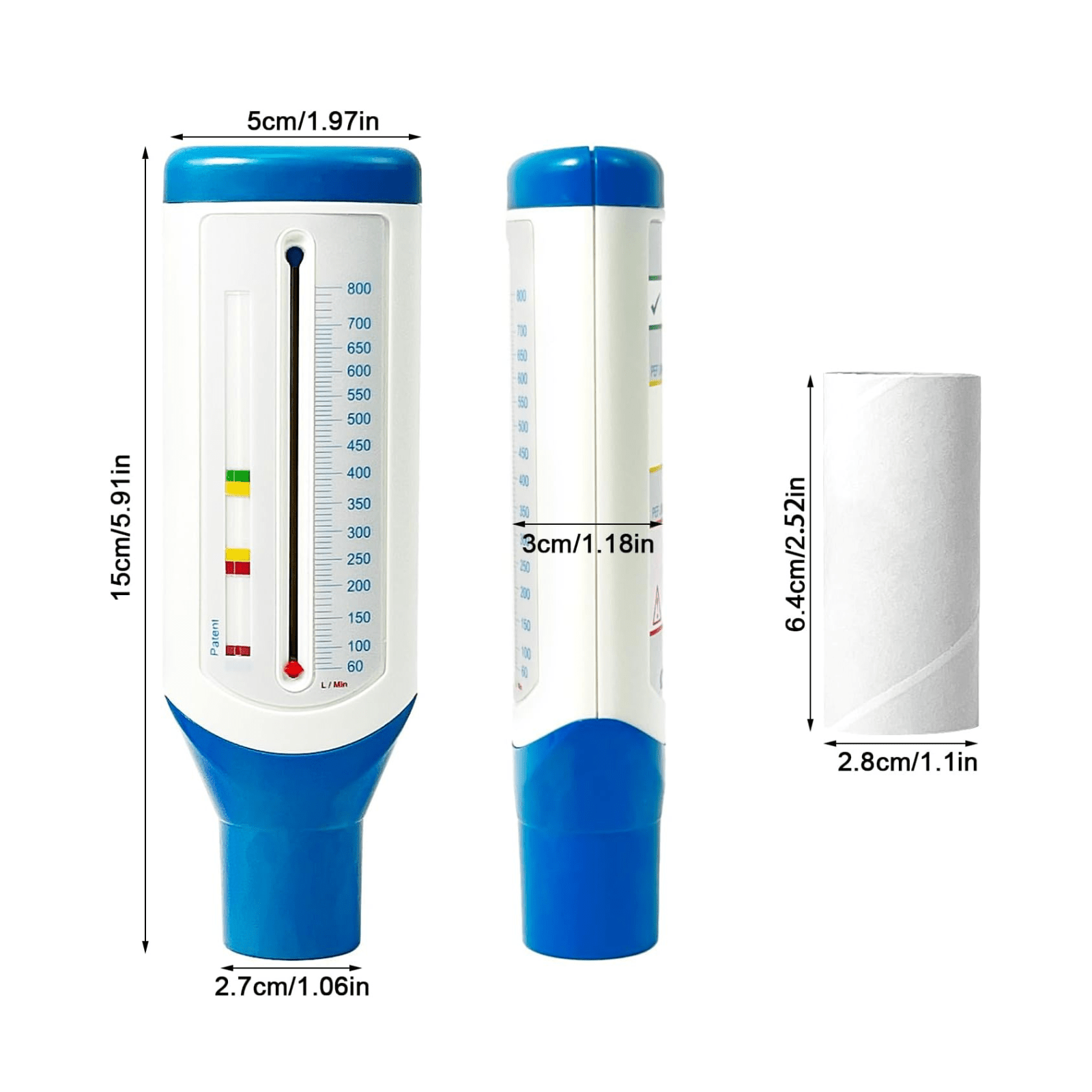 Peak Flow Meter – lungfunktionsmätare för astma och andningsträning - Wellando
